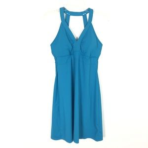 Athleta turquoise blue Sunfish Kauai Swim Dress
V-Neck & cut out back
Size Small